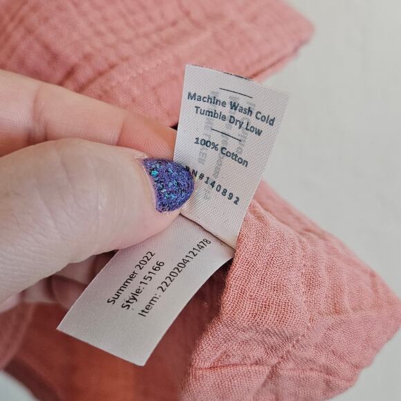 Marine Layer Jude Flutter Sleeve Tank Top Rosette Women's X-Small Boho Chic - Picture 6 of 7